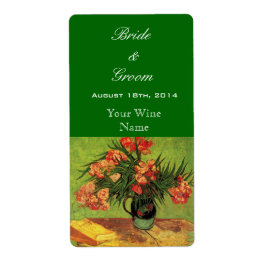 Vintage Blumenweinetiketten