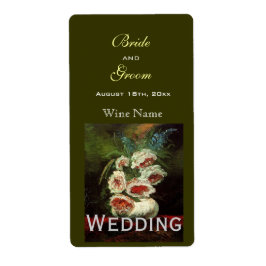 Vintage Blumenweinetiketten