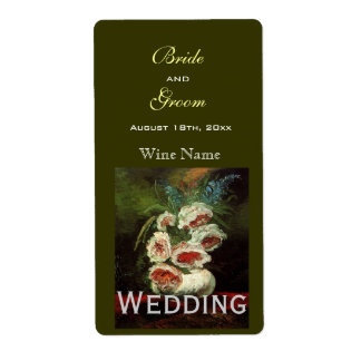 Vintage Blumenweinetiketten