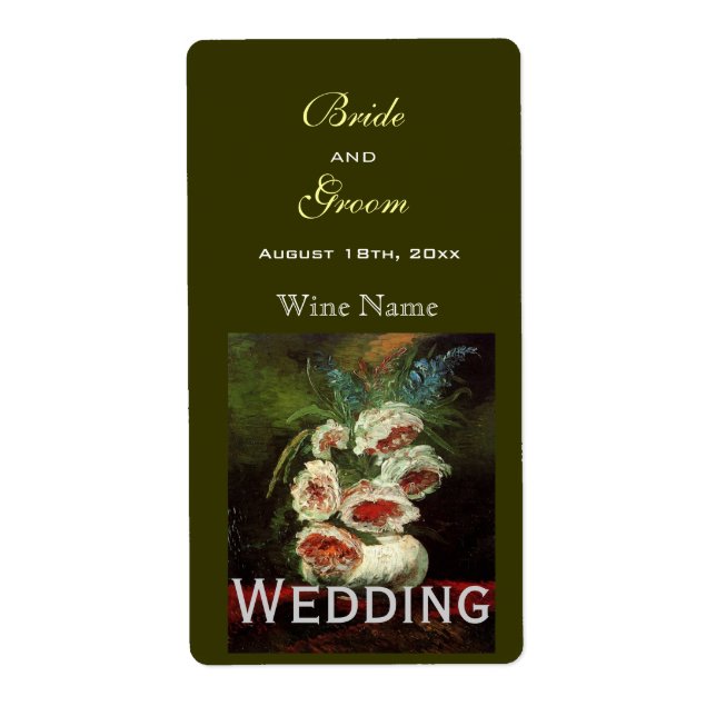 Vintage Blumenweinetiketten (Vorne)