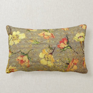 Vintage Blumenwellen Lendenkissen
