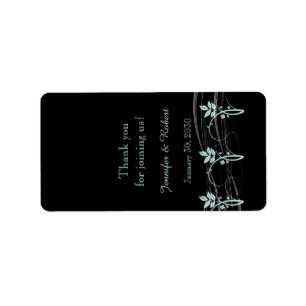 Vintage Blumenzange Hochzeitslippe Adressaufkleber