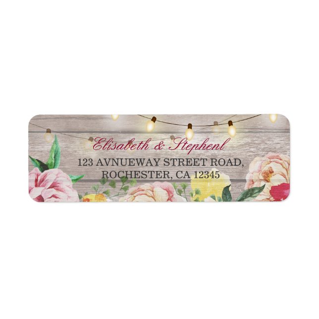 Vintage Blumenzange Lights Rustikale Holzverheirat (Vorne)