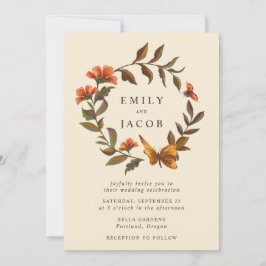 Vintage Blumenzeremonie Einladung