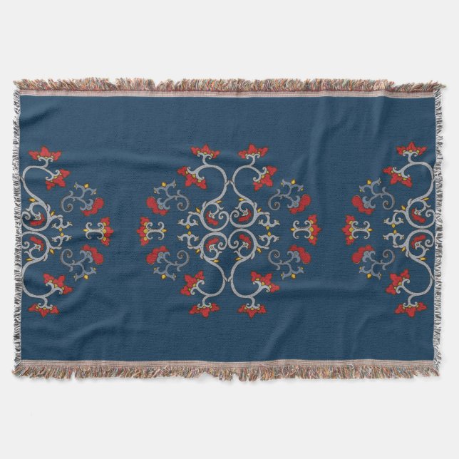 Vintage Blumenziermuster Decke (Vorderseite)