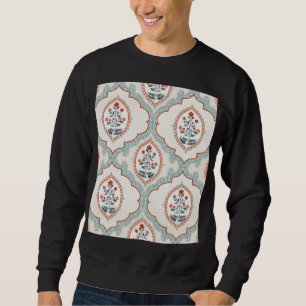 Vintage Blumenzweige, indischer Textilstoff. Sweatshirt