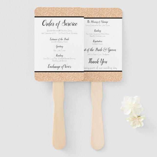 Vintage Blumenzwiebelfolge Fächer (Vorne und Hinten)