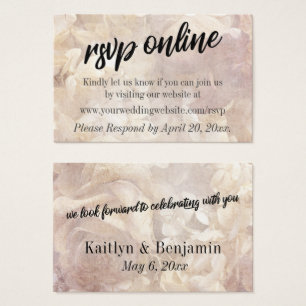 Vintage, Blumig, Romantische Online-Hochzeitskarte