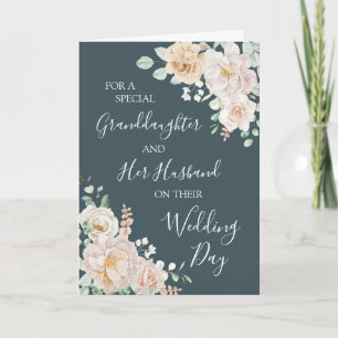 Vintage Blumige Hochzeit Enkelin Dankeskarte