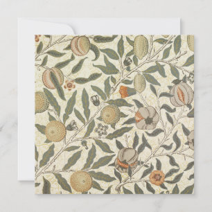 Vintage Blumige William Morris Frucht Art Nouveau Dankeskarte