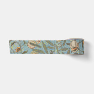 Vintage Blumige William Morris Frucht Blau Blumenm Satinband