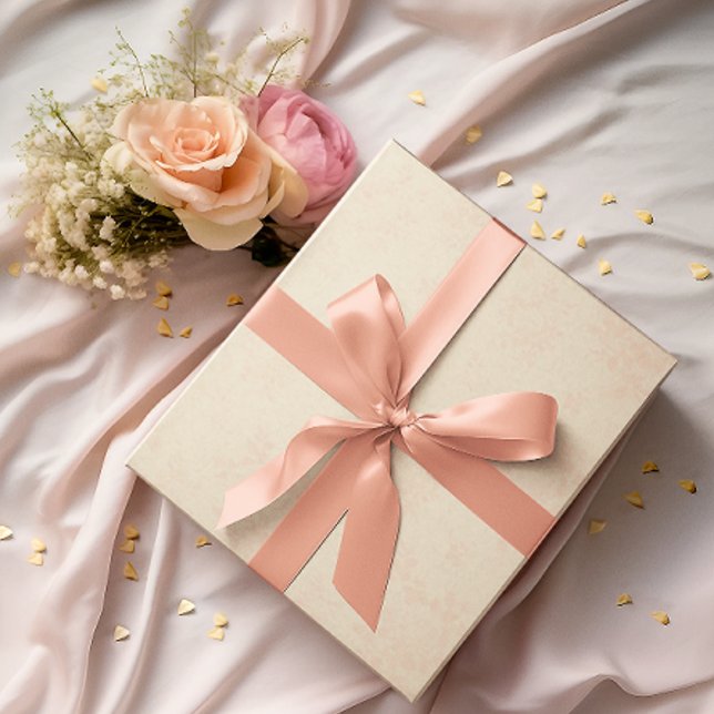 Vintage Blush Elfenbein Geschenkpapier (Faded blush ivory damask pattern)