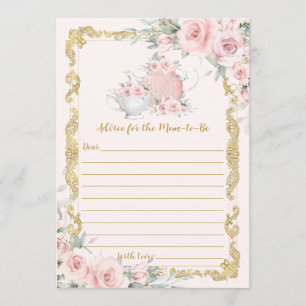 Vintage Blush Florales Teeparty - Tipps für Mütter Mitteilungskarte