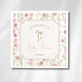 Vintage Blush Gladiolus Florales Bogen Baby-Party Serviette