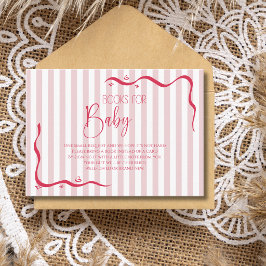 Vintage-Blush-Wellen-Baby-Shower-Bücher für Baby Begleitkarte