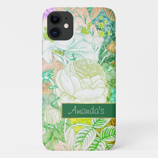 Vintage Blüte Case-Mate iPhone Hülle (Rückseite)