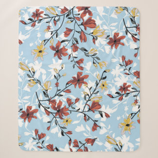 Vintage Blüte: Einfaches Stoffhintergrund. Sherpadecke