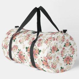 Vintage Blüte in Weiß Duffle Bag