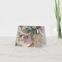 Vintage Blüten, rosa Rosen, weiße Lilacen