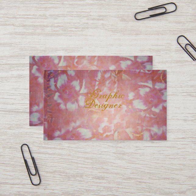 Vintage Blüten Visitenkarte (Vorderseite/Rückseite Beispiel)