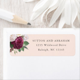 Vintage Blütenblüte Rücksendeadresse