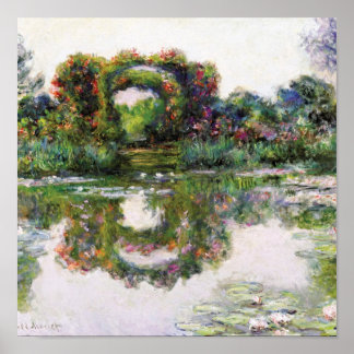 Vintage Blütenbögen Giverny Claude Monet Poster