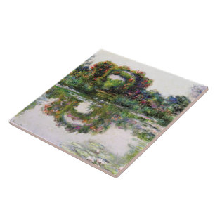 Vintage Blütenbögen Giverny Claude Monet Poster Fliese