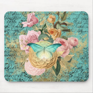 Vintage BlütenBouquet Mousepad