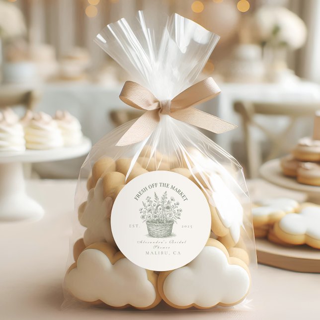 Vintage Blütendusche Runder Aufkleber (Von Creator hochgeladen)