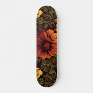 Vintage Blütenfarbe Skateboard