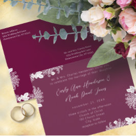 Vintage Blütenhochzeit Einladungspostkarte