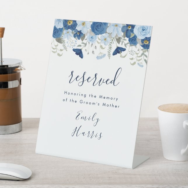 Vintage Blütenhochzeit Sockelschild (In SItu)