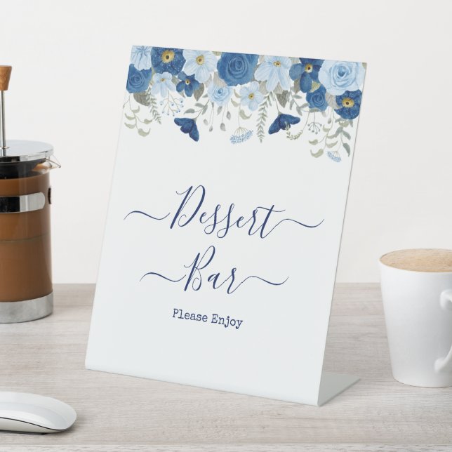 Vintage Blütenhochzeit Sockelschild (In SItu)