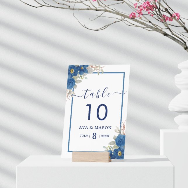 Vintage Blütenhochzeit Tischnummer (Von Creator hochgeladen)