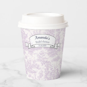 Vintage Blütenlila Pappbecher