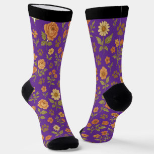 Vintage Blütenpaw-Drucksocken - Geschenk für den H Socken