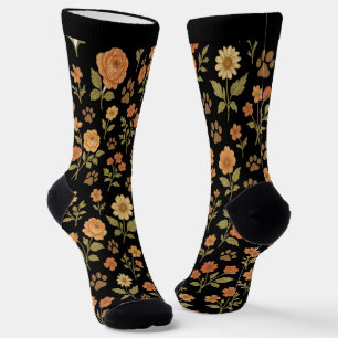 Vintage Blütenpaw-Drucksocken - Geschenk für den H Socken