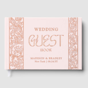 Vintage Blütenpink-Hochzeit Gästebuch