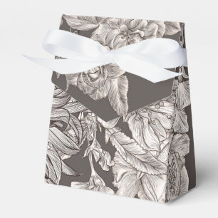 Vintage Blütenpracht Moderne Elfenbein & Graues Br Geschenkschachtel