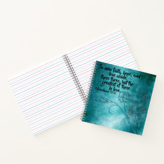 Vintage Blütenschrift Handmade Spiral Notebook Notizbuch