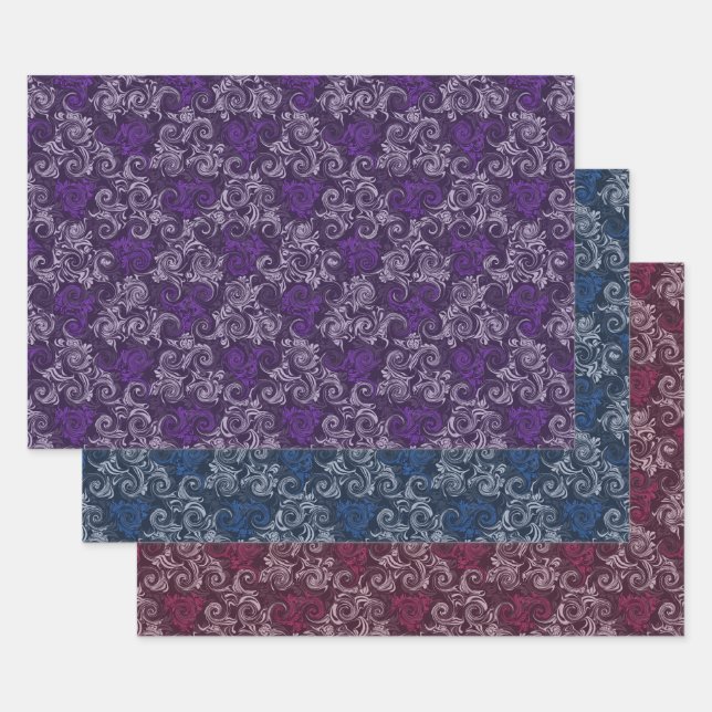 Vintage Blütenwirbelkollektion Geschenkpapier Set (Set)