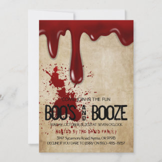 Vintage blutige Boos und verstärken das Halloween- Einladung