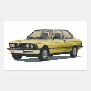 Vintage BMW Auto Fahrzeug Rechteckiger Aufkleber