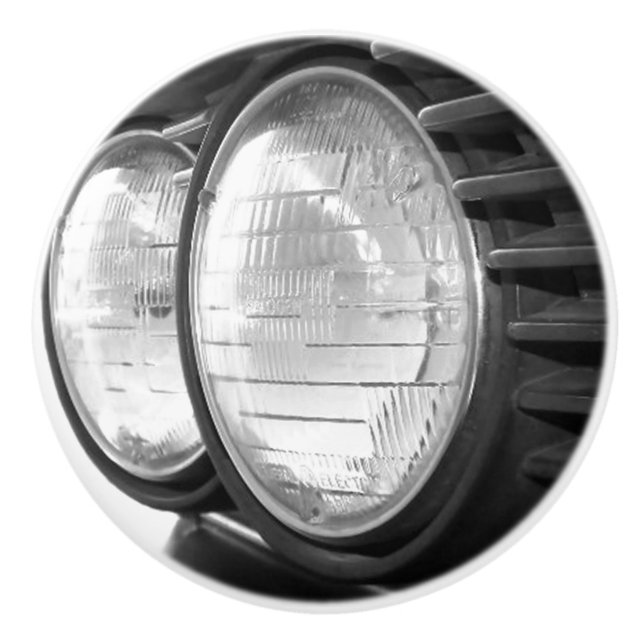 Vintage BMW-Scheinwerfer Keramikknauf (Vorderseite)