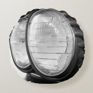 Vintage BMW-Scheinwerfer Rundes Kissen