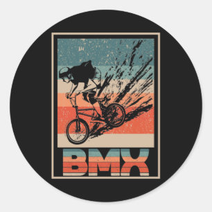 Vintage-BMX-Fahrrad für Jungen, Motorcross Runder Aufkleber