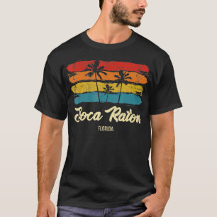Vintage Boca Raton Florida Palmen FL Retro T-Shirt
