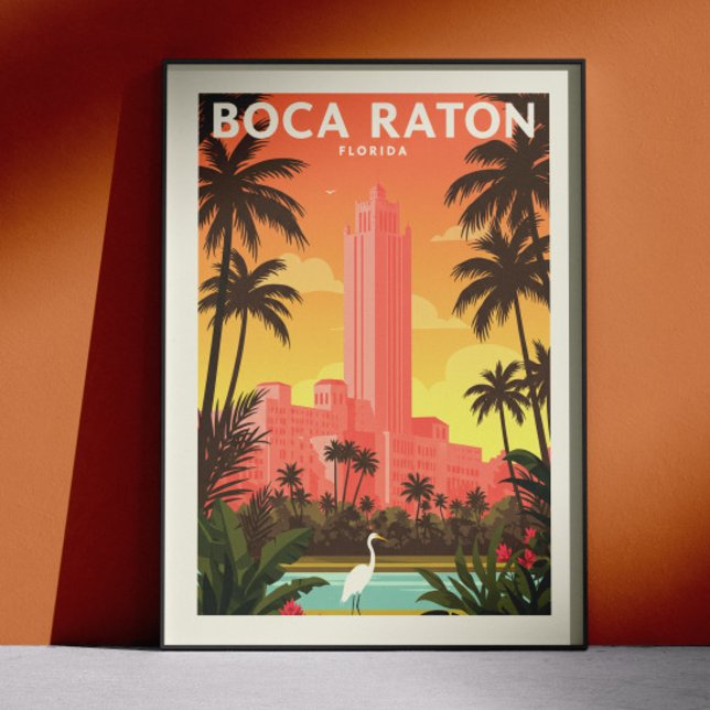 Vintage Boca Raton Florida Poster (Von Creator hochgeladen)