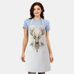 Vintage-Bock mit Stechpalme und Beeren Weihnachten Schürze