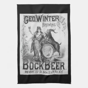 Vintage-Bockbier-Barhandtuch Handtuch